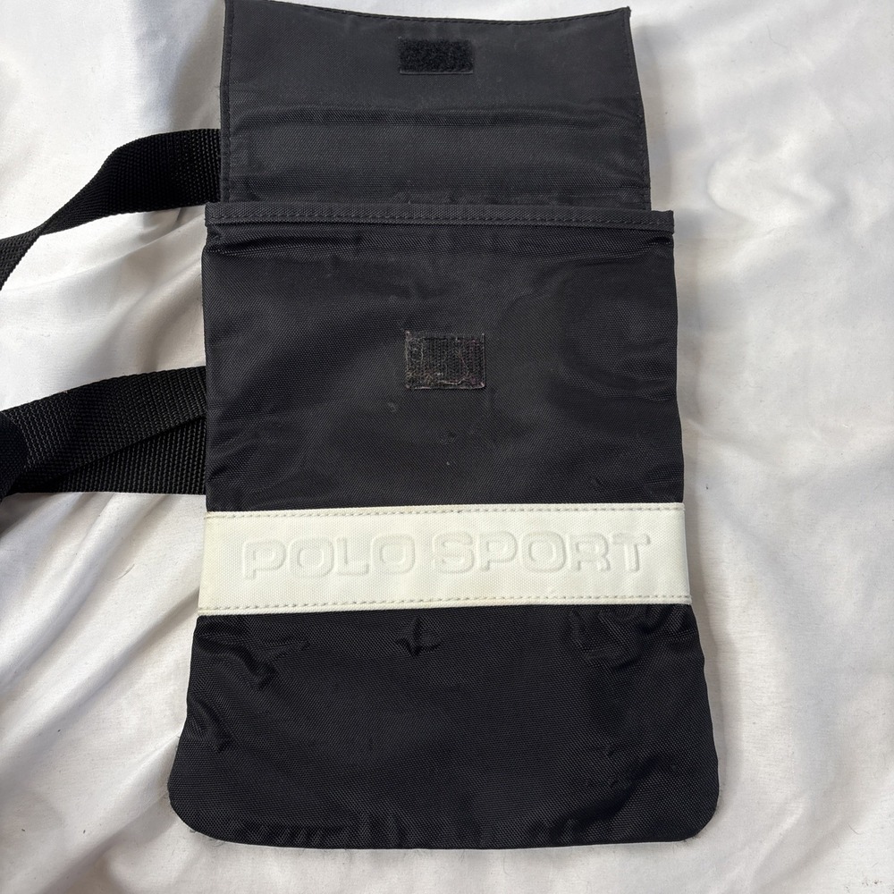 Vintage 90s Y2K Ralph Lauren‎ Polo Sport Crossbody Bag Purse Travel Black - Picture 7 of 11